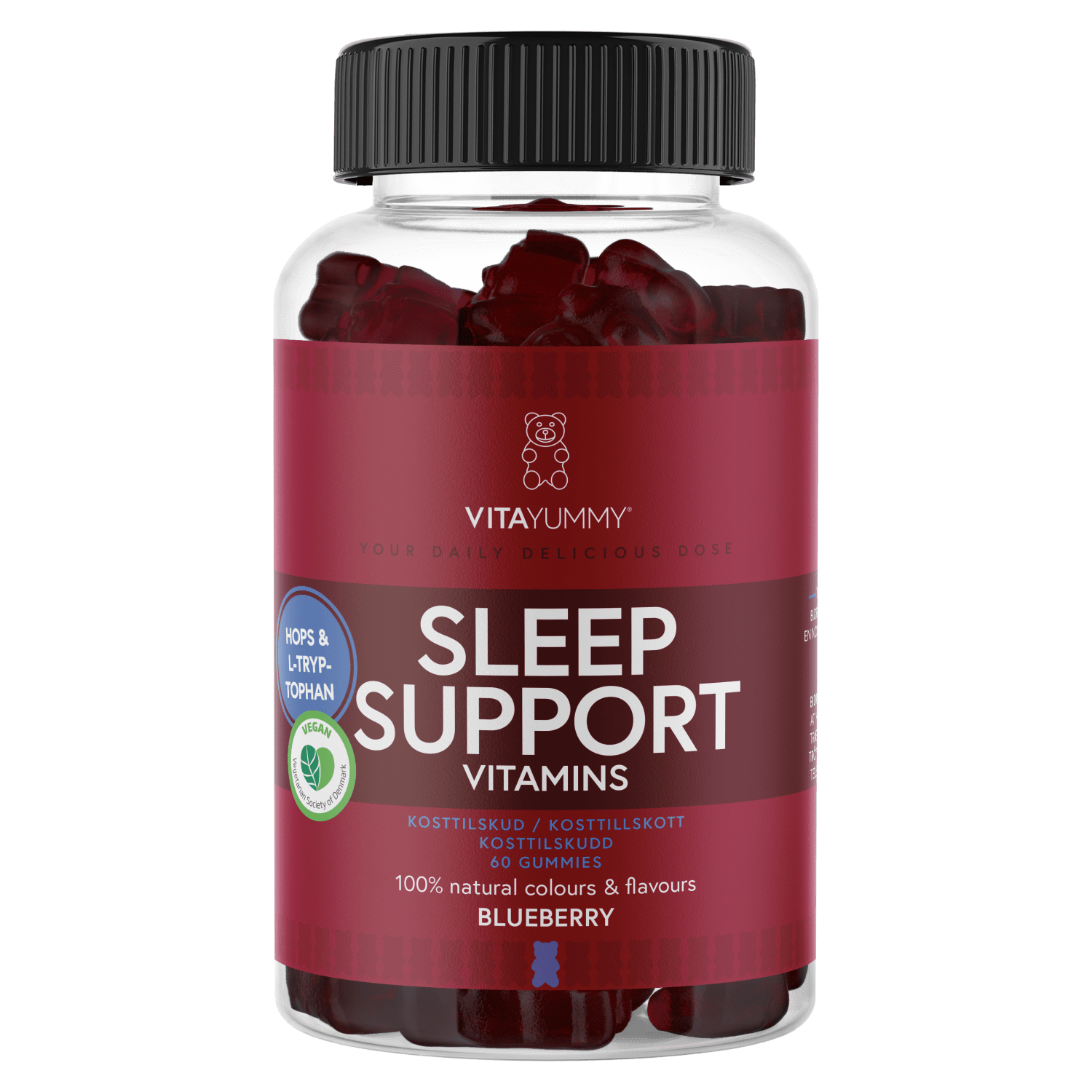 VitaYummy, Sleep, 60stk, Blueberry (Vegan)