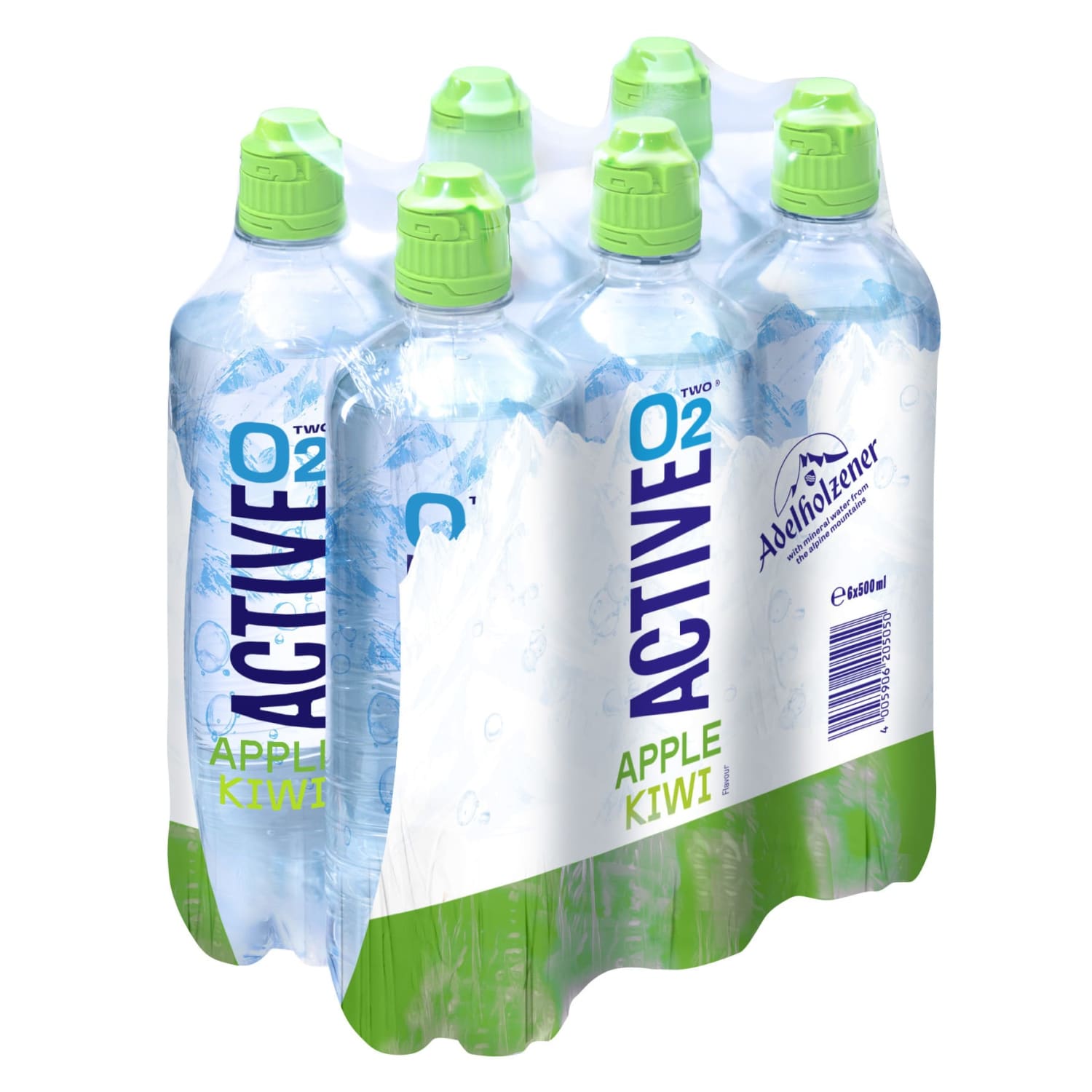 Active O2, 6x500ml, Apple Kiwi (Pant 2,-)