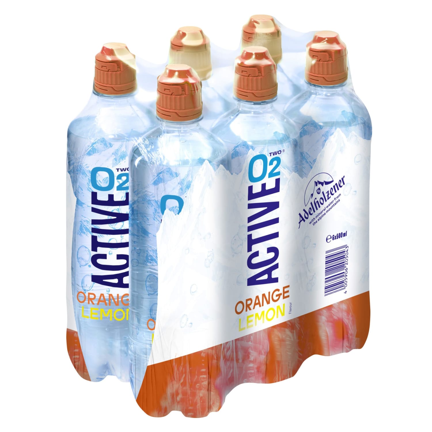 Active O2, 6x500ml, OrangeLemon (Pant 2,-)