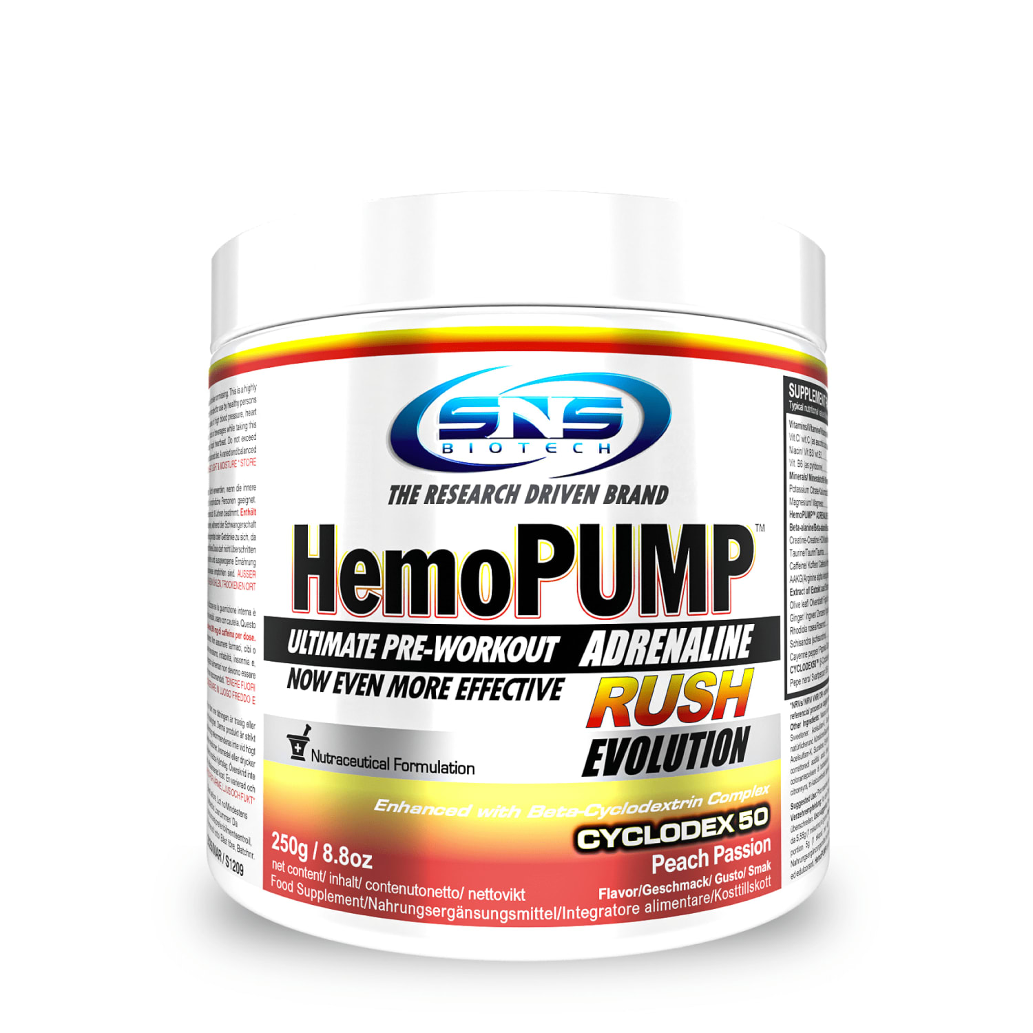 SNS HemoPUMP, 250g, Peach Passion <br>BF: 28-03-2026