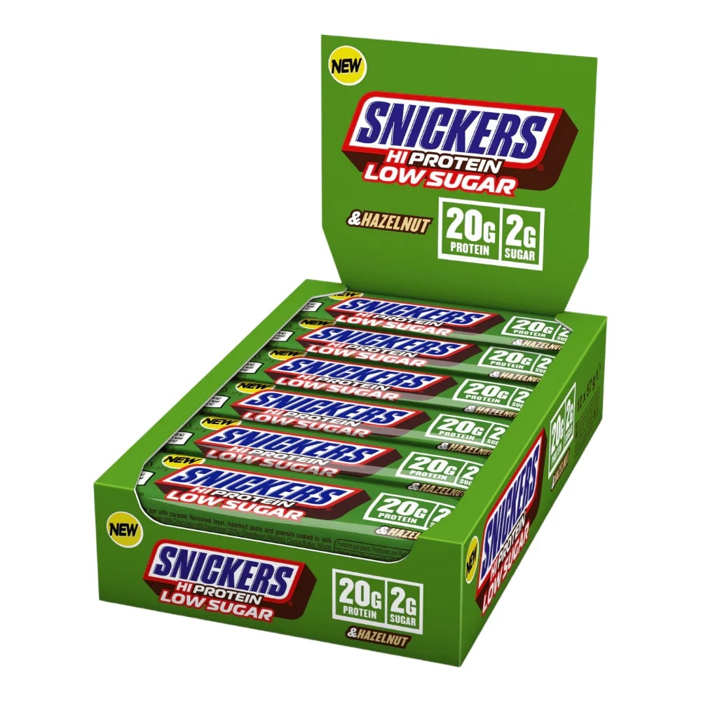 Snickers LOW SUGAR High Protein bar, 12x57g, Hazelnut