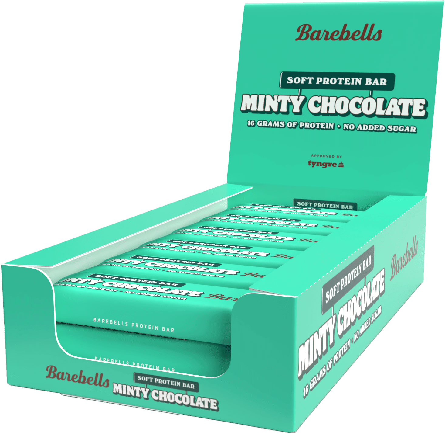 Barebells Soft Protein Bar,12x55g, Minty Chocolate Best før: 23.04.2026