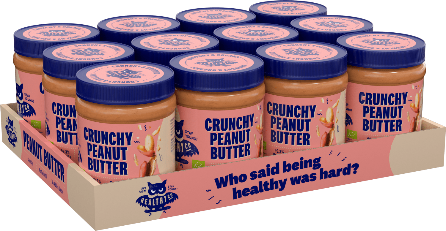 Healthyco Peanutbutter ECO, Crunchy 350gx12stk <br>BF: 09-12-2026