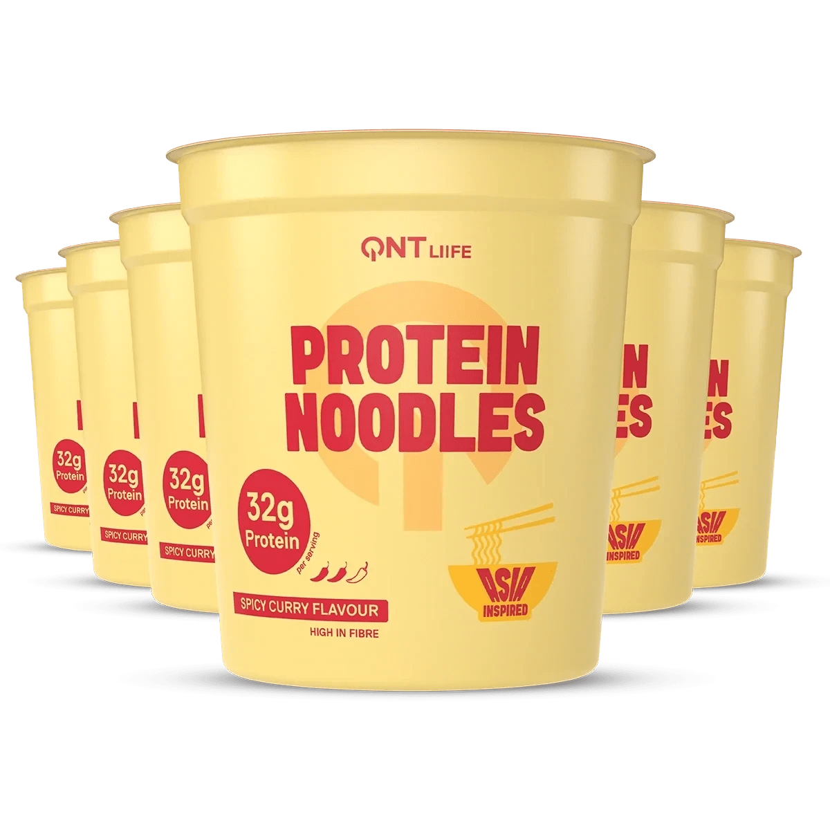 QNT Protein Noodles, 12x66g, Spicy Curry
