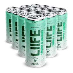 QNT Liife Energy & Collagen Matcha, 12x250ml, Green Tea & Mint