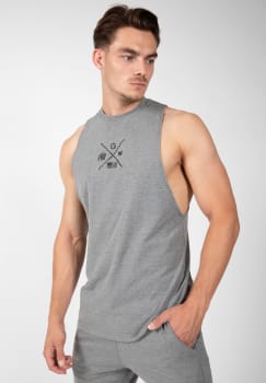 Cisco Drop Armhole Tank Top, Gray/Black