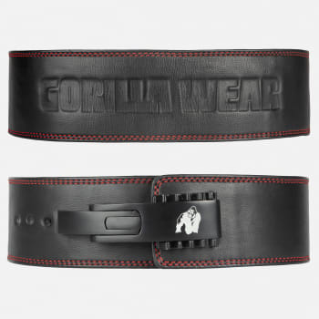 Gorilla Wear 4 Inch Premium Leather Lever Belt, Black