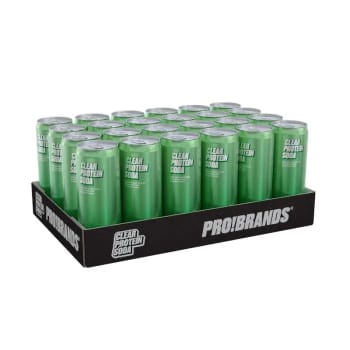 Pro!Brands Clear Protein Soda, 330mlx24stk, Green Burst (Pant 2,-)