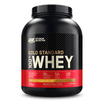 ON 100% Whey Gold Std, Choc. Peanut Butter, 2270g <br>BF: 28-07-2026