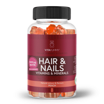 VitaYummy, Hair & Nails, 60stk, Peach (Vegan)
