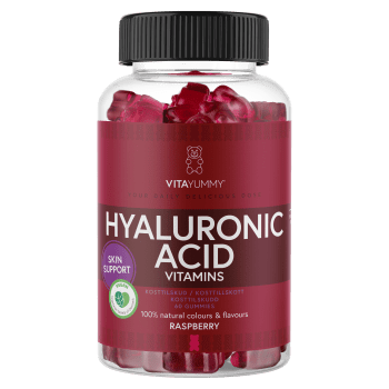 VitaYummy, Hyaluron Acid Vitamins, 60stk, Raspberry (Vegan) <br>BF: 28-11-2026