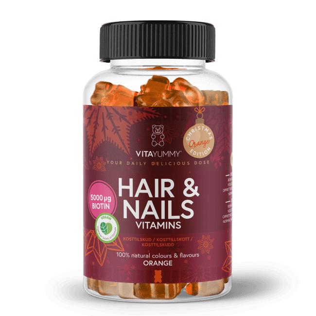 VitaYummy, Hair & Nails, 60stk, Orange (Vegan)