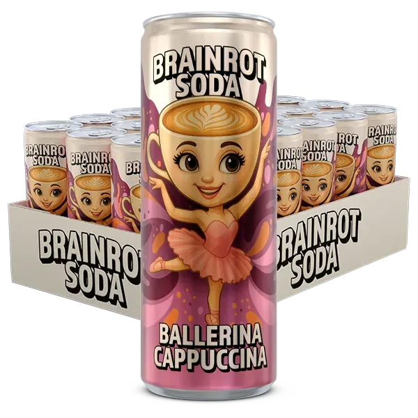 Brainrot Soda, 250mlx24stk, Ballerina Cappuccina (Pant 2,-)