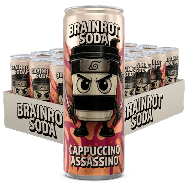 Brainrot Soda, 250mlx24stk, Cappuccino Assassino (Pant 2,-)