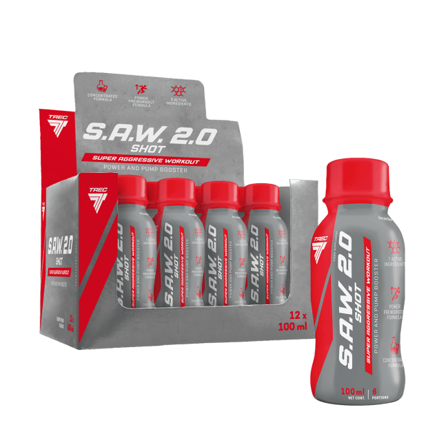 Trec SAW SHOT 100ml x 12stk, Cherry Pear