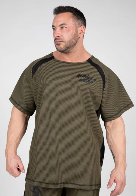 Augustine Old School Work Out Top, Army Green