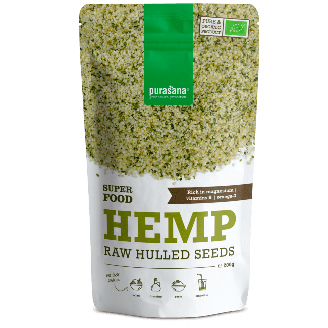 Purasana Hemp seeds, 200g, ØKO