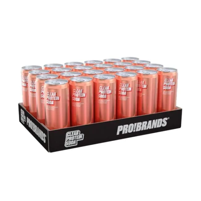 Pro!Brands Clear Protein Soda, 330mlx24stk, Peachy Paradise (Pant 2,-)