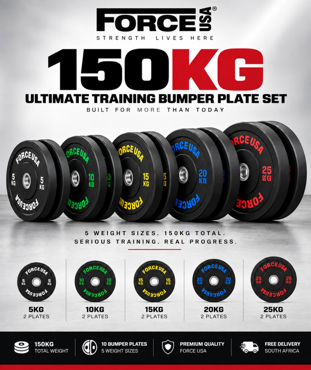 Force USA 150kg Ultimate Training Bumper Plate Set