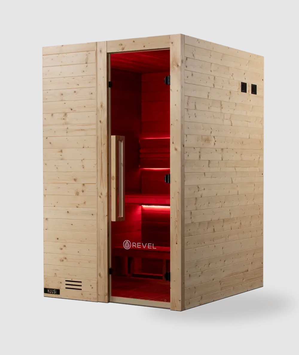 Revel Kuusi 2 Person Traditional Finnish Sauna with Step