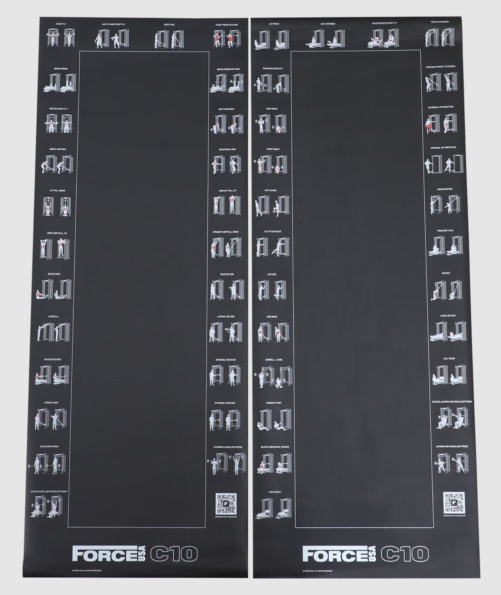 Force USA C10 Magnetic Exercise Chart (Set)