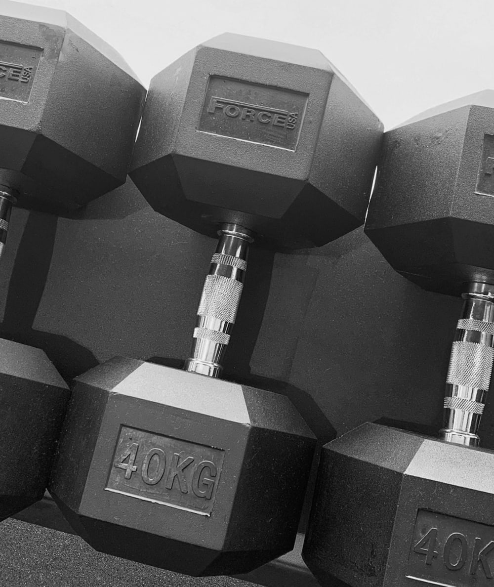 Force USA Rubber Hex Dumbbell 2kg - 25kg Set (11 Pairs)