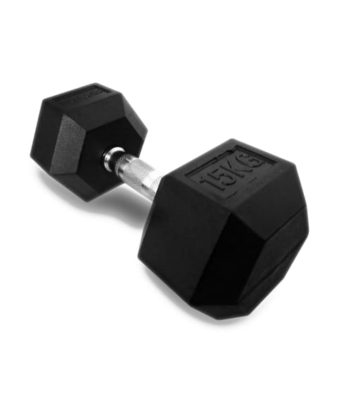 4Kg Force USA Rubber Hex Dumbbells