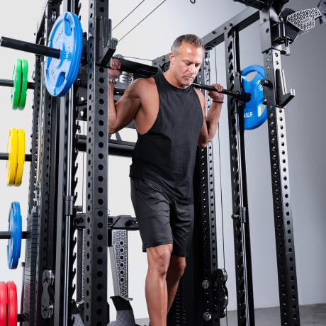 Commercial-Grade Smith Machine + Half Rack Combo