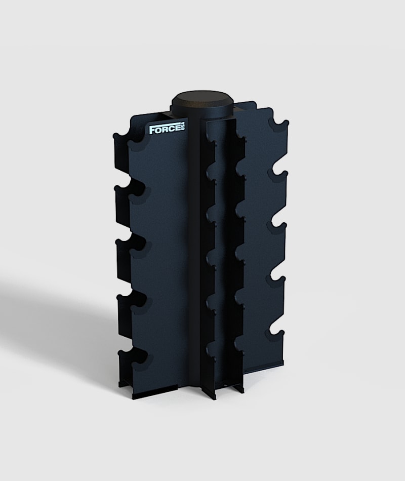 Force USA 5–30kg Dumbbell Set + Vertical Rack