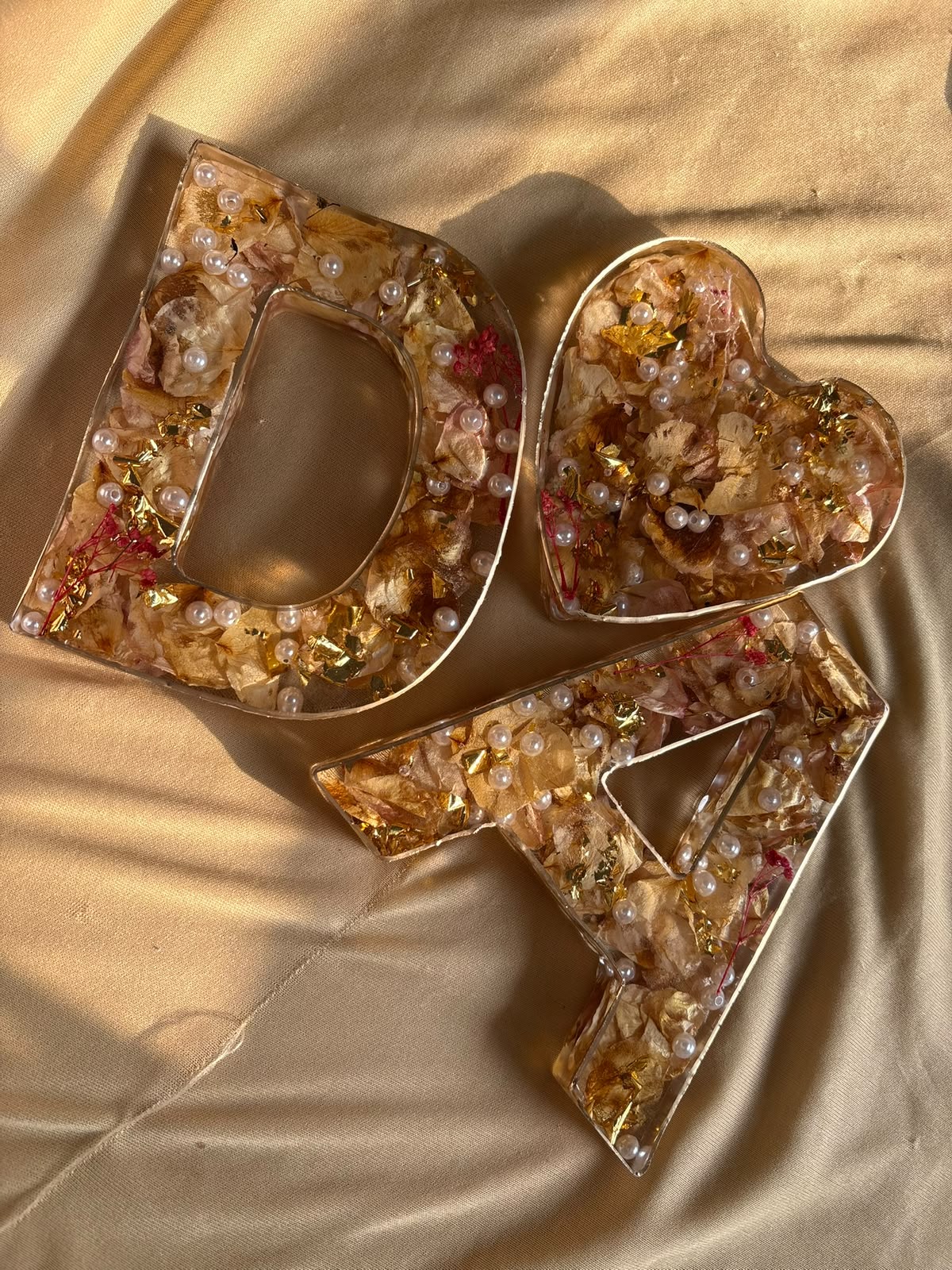 Floral Resin Name Initials