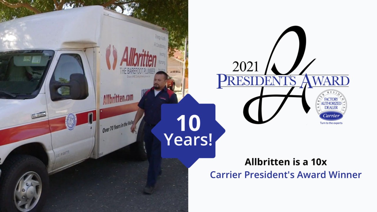 Carrier President's Award Winner for 2021. We have won 10 times!