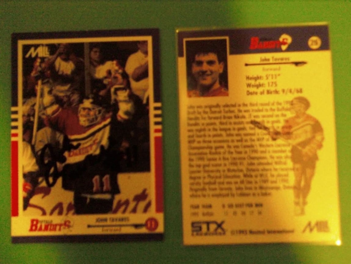 Show LAS Your Old School: MILL John Tavares Trading Card - Lacrosse All  Stars