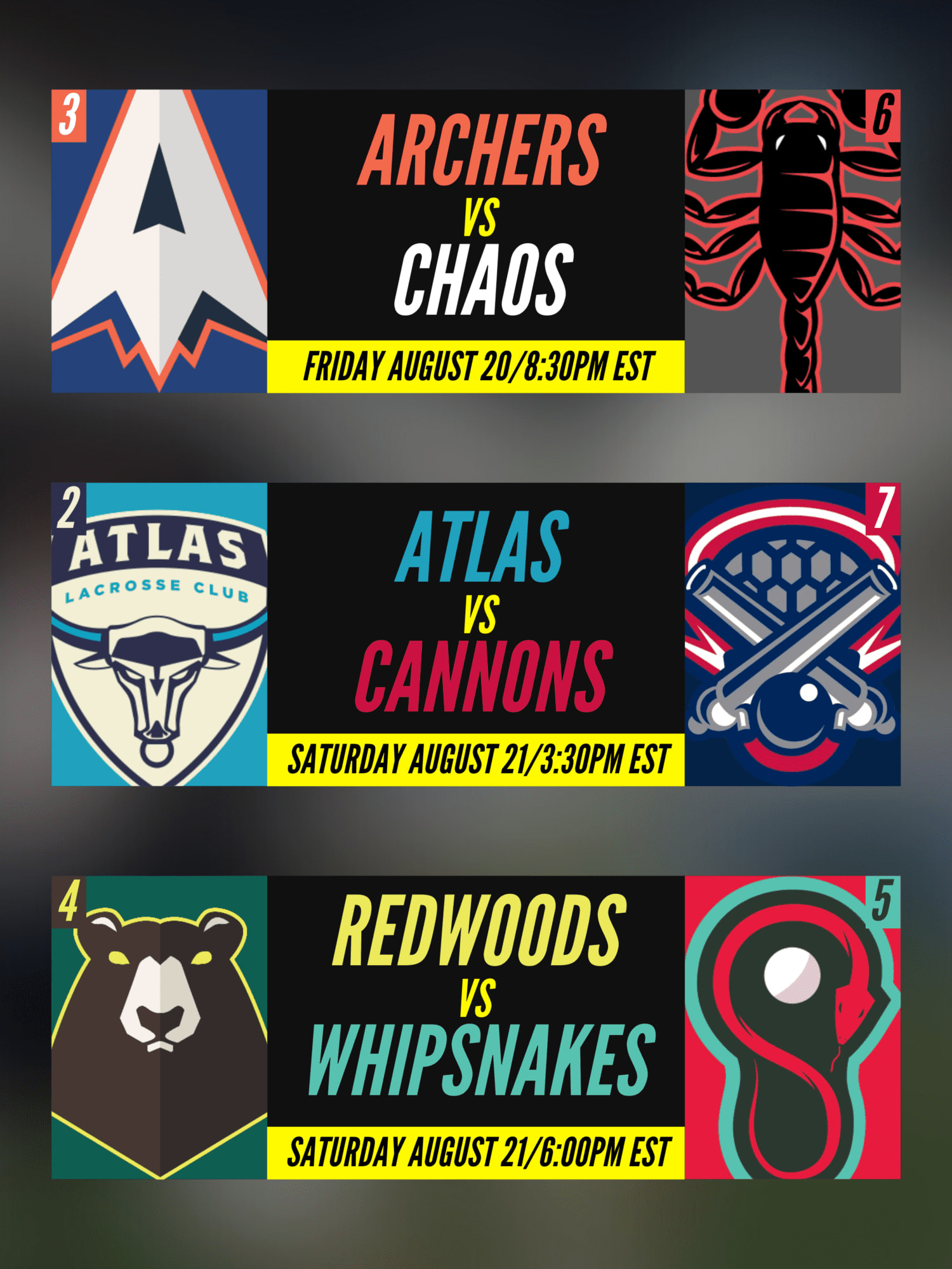 Premier Lacrosse League: Chaos vs. Atlas