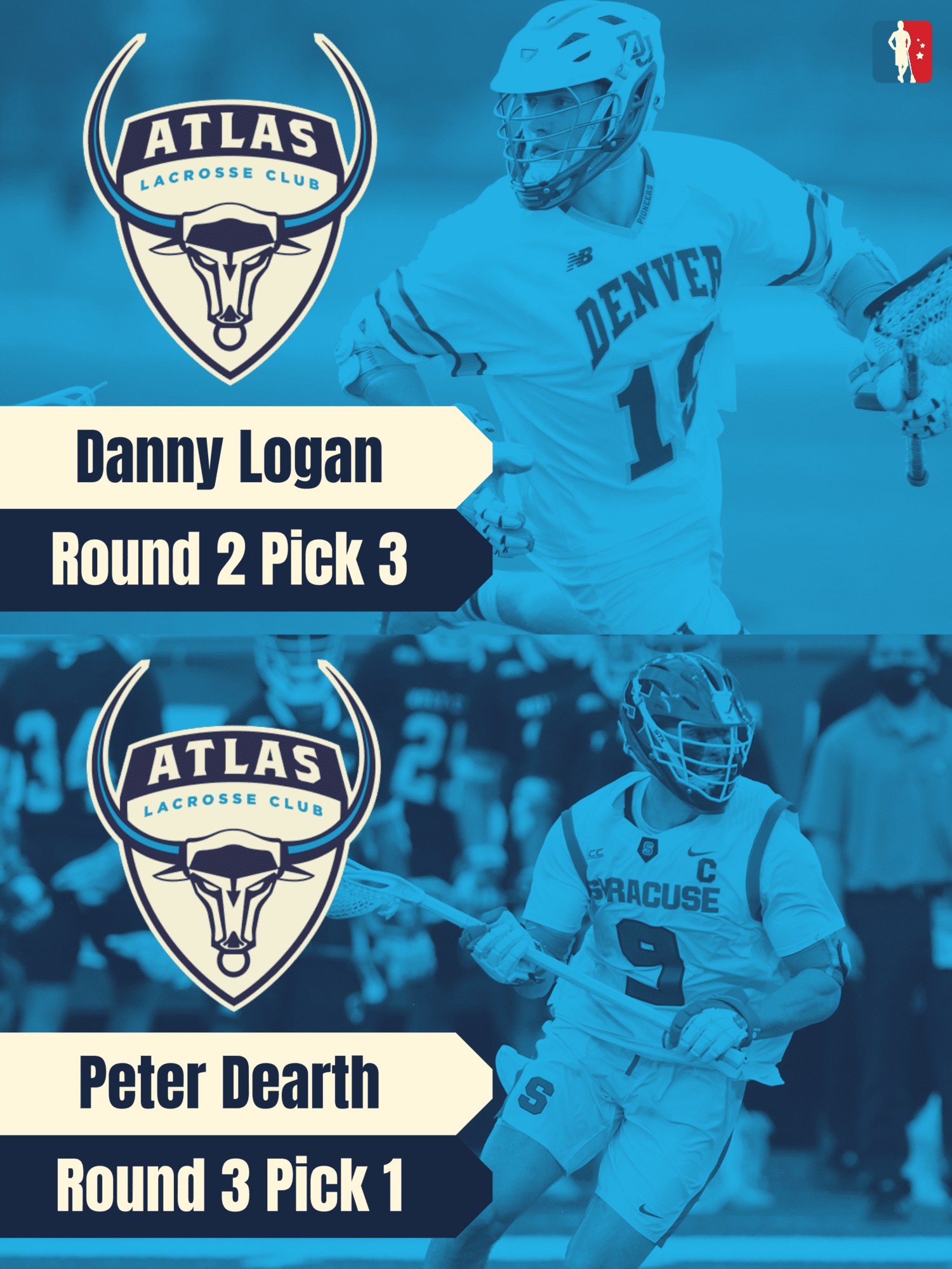 Danny Logan & Peter Dearth PLL Rookie Spotlights Lacrosse All Stars
