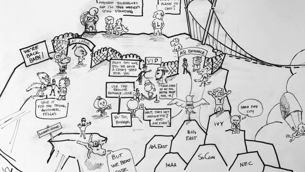 Back to the Mountain - D1 Lacrosse Cartoon