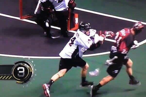 John Grant Jr. NLL Behind the Back One Handed Bounce Goal one hand goal