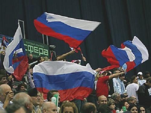 Russia lacrosse fans