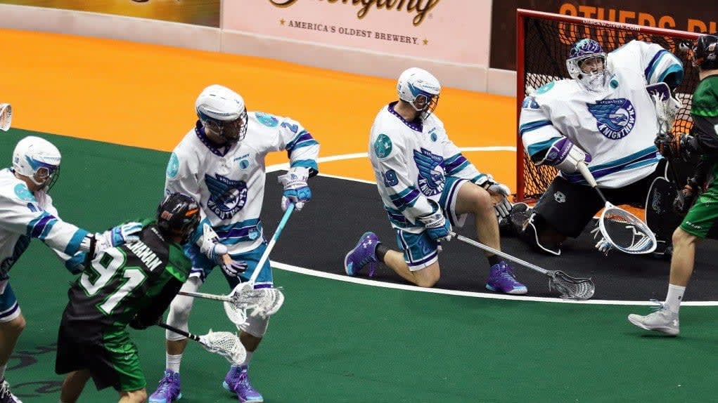 New England Black Wolves vs Rochester Knighthawks NLL 2017 Photo Jeff Melnik LaxAllStars.com 2018 nll
