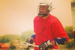 Zack Dorn in his first lacrosse game Zack Dorn as a high school lacrosse player