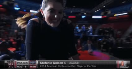 Stefanie Dolson is a two-time NCAA champion and six-year WNBA vet who was selected No. 6 overall in the 2017 WNBA Draft. These are her career moments.