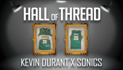 Kevin Durant spent only one year in Seattle before the SuperSonics moved to Oklahoma City. Logan Meyer owns a jersey from his short time in the Northwest.