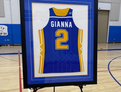 Number 2 was retired at Harbor Day School in California to honor the late Gianna Bryant, who passed away in a helicopter crash with her father, Kobe.