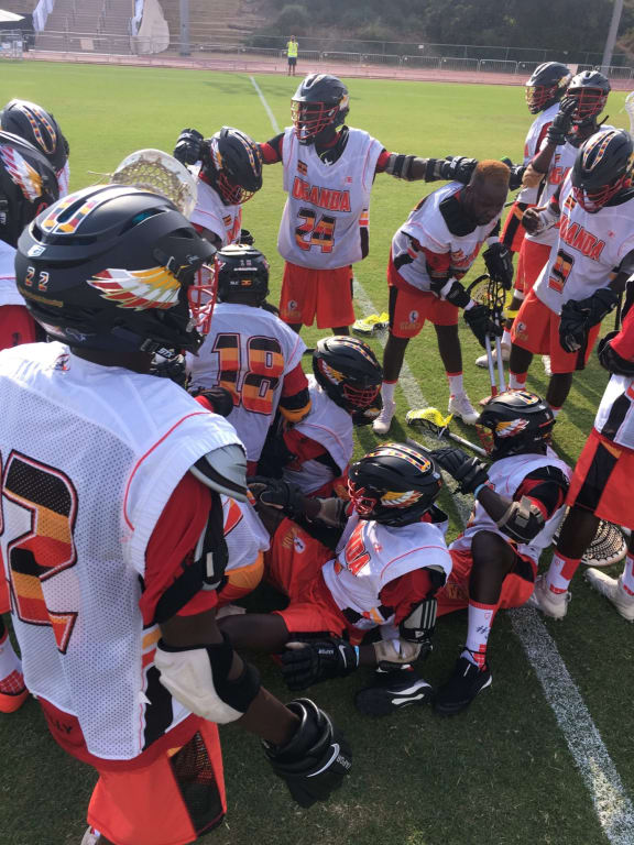 Team Uganda Celebratory Dog Pile 2018 FIL World Lacrosse Championships world games