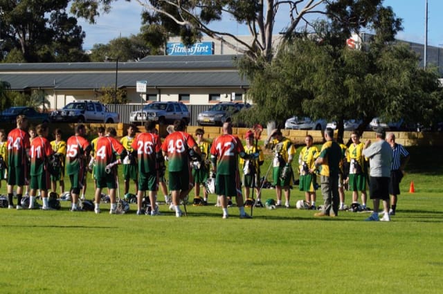 Liam's father addresses the teams prior to a D1 game.
