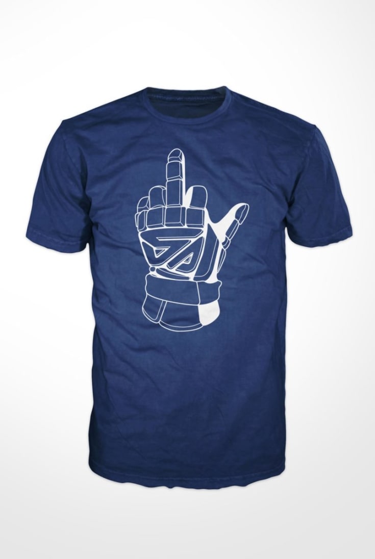 Chris Davirs SD-Male Tee FrontD Middle Finger Lax T-shirt