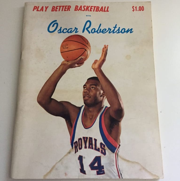 I found a book about playing better basketball by Oscar Robertson in my childhood room while going through some old things. Check it out!