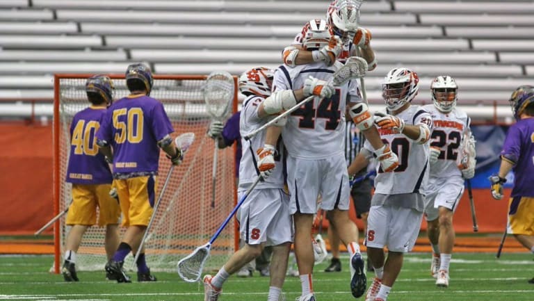 college lax video Syracuse Orange UAlbany Great Danes Lacrosse NCAA 2016 Photo: Jeff Melnik