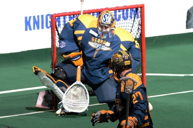 Brodie MacDonald Georgia Swarm vs Rochester Knighthawks NLL Week 5 Photo Credit: Micheline V / Rochester Knighthawks