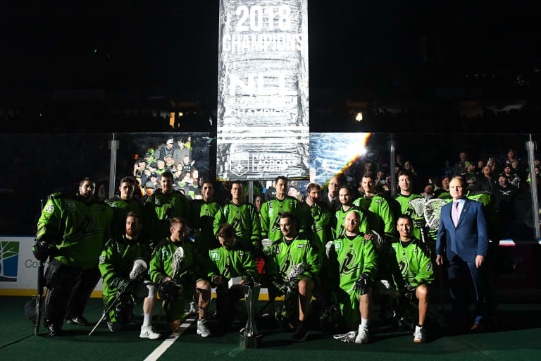 random thoughts nll national lacrosse league saskatchewan rush banner raising