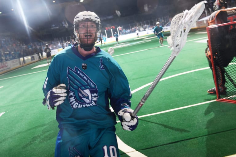 Photo: Micheline Veluvolu/ Rochester Knighthawks New ENgland Black Wolves NLL 2018 Playoffs
